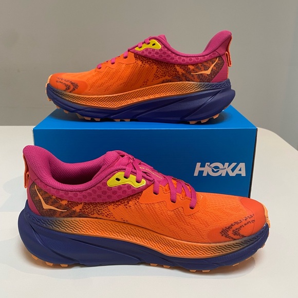 Hoka Challenger ATR 7 GTX Vibrant Orange/Pink Yarrow sz 7.5, 8, 8.5,9 New in Box - Picture 5 of 10